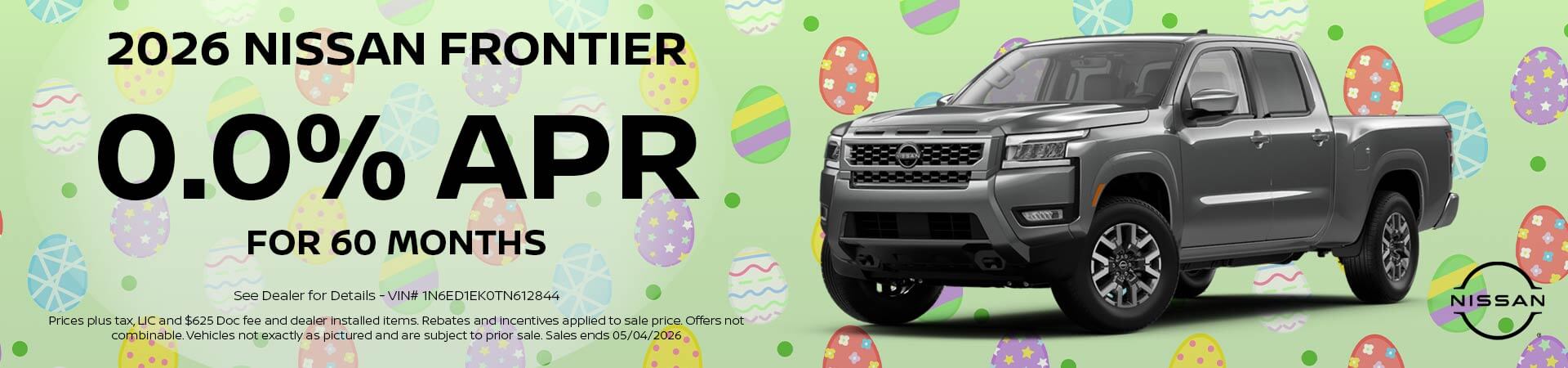 2026 Nissan Frontier 0 APR April