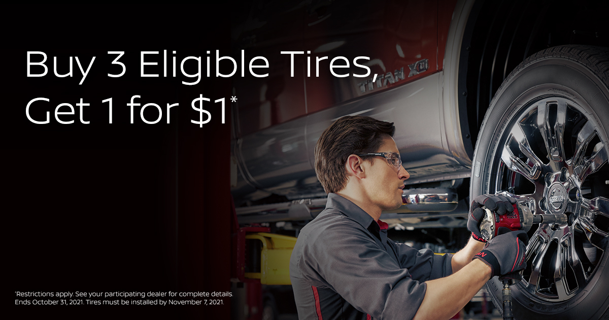 Buy 3 Eligible Tires, Get 1 for a $1