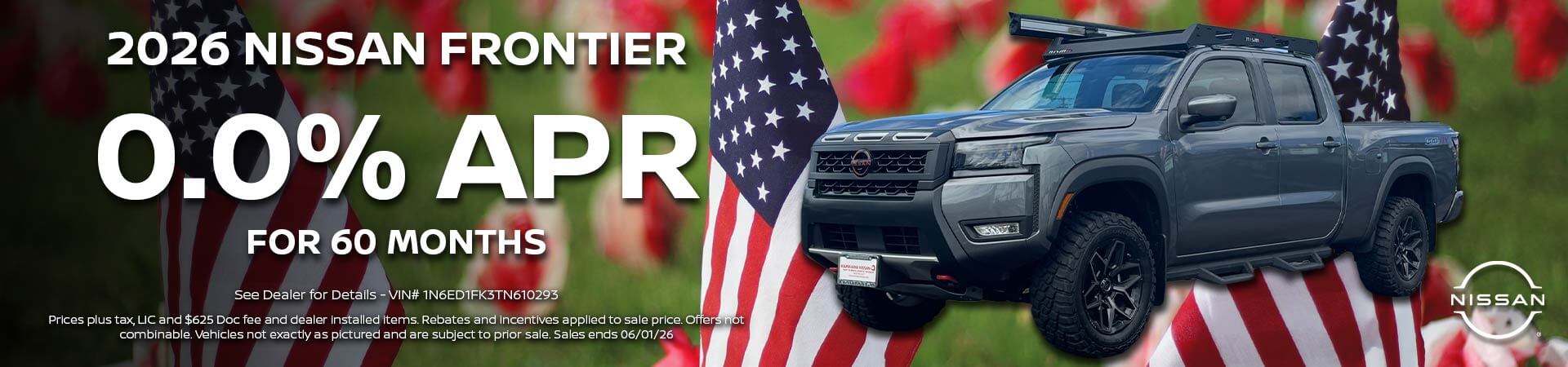 2026 Nissan Frontier 0 APR April